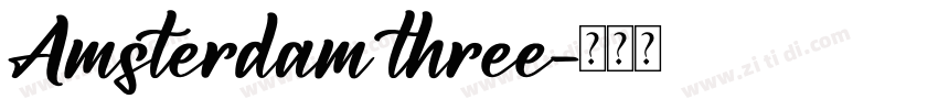 Amsterdam three字体转换